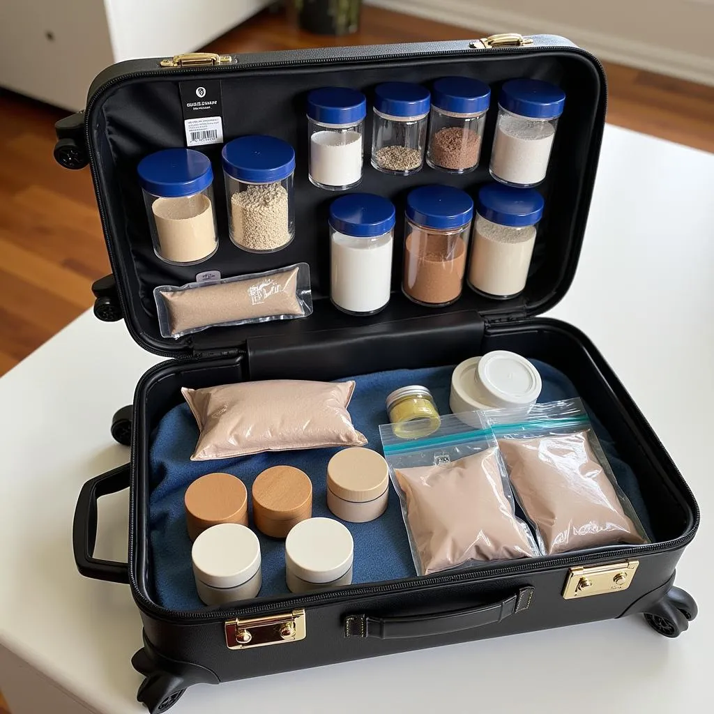 Organized Supplements in Luggage