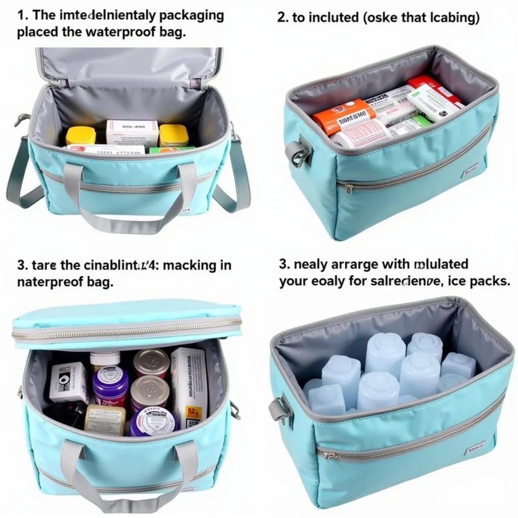 Packing medication in a cooler bag for travel