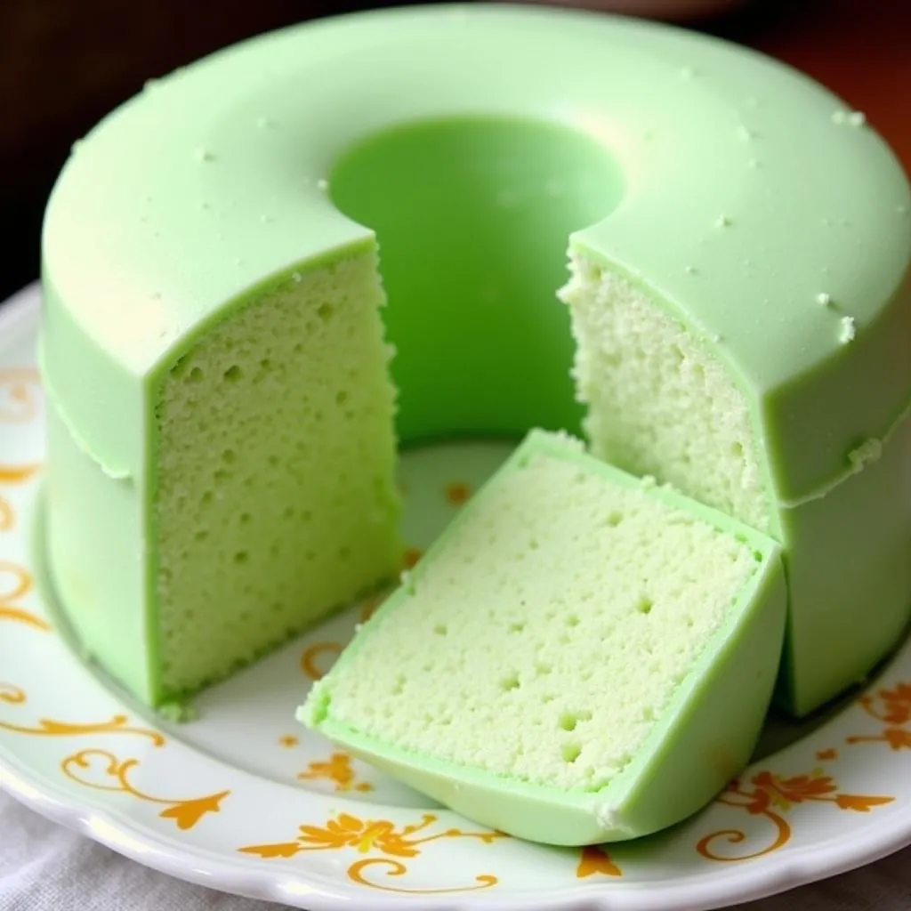 Vietnamese pandan chiffon cake