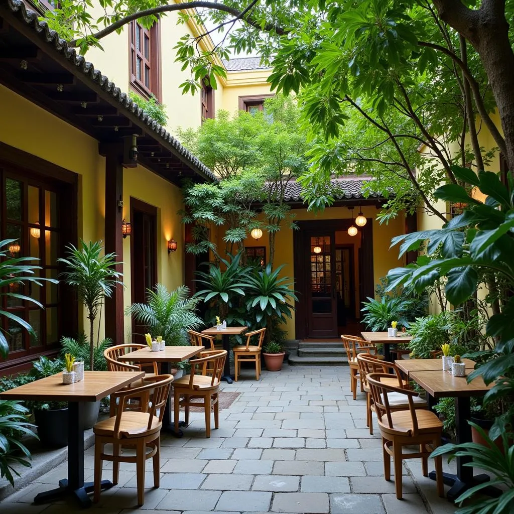 courtyard in Hanoi Old Quarter