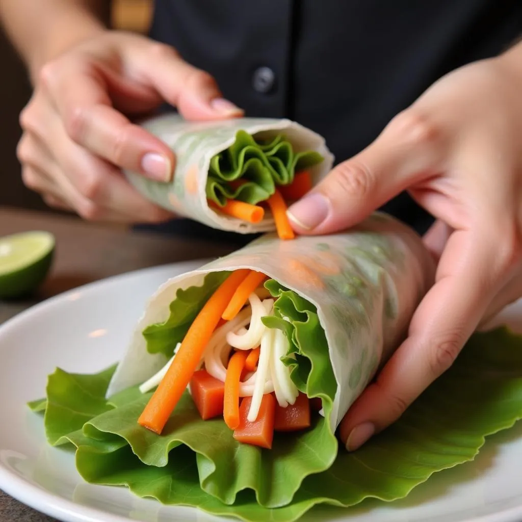 Pho Cuon Fresh Spring Rolls