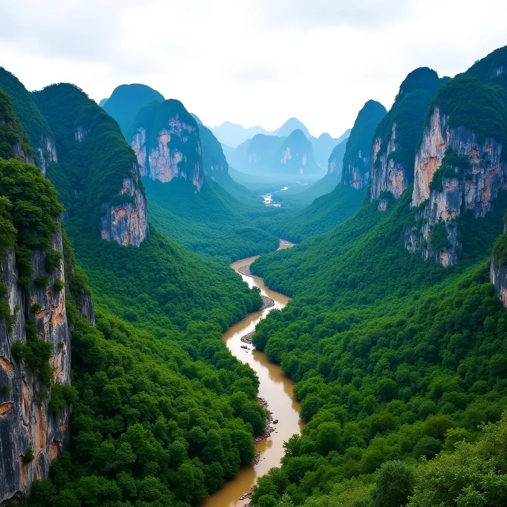 Panoramic view of Phong Nha Ke Bang National Park