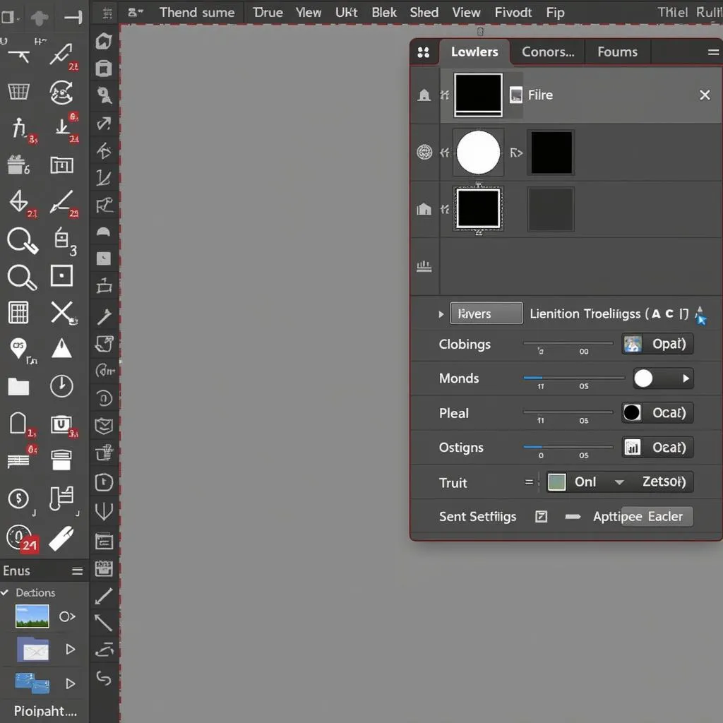 Close-up view of the Photoshop toolbar and panels