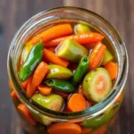 Vietnamese pickled vegetables in a jar