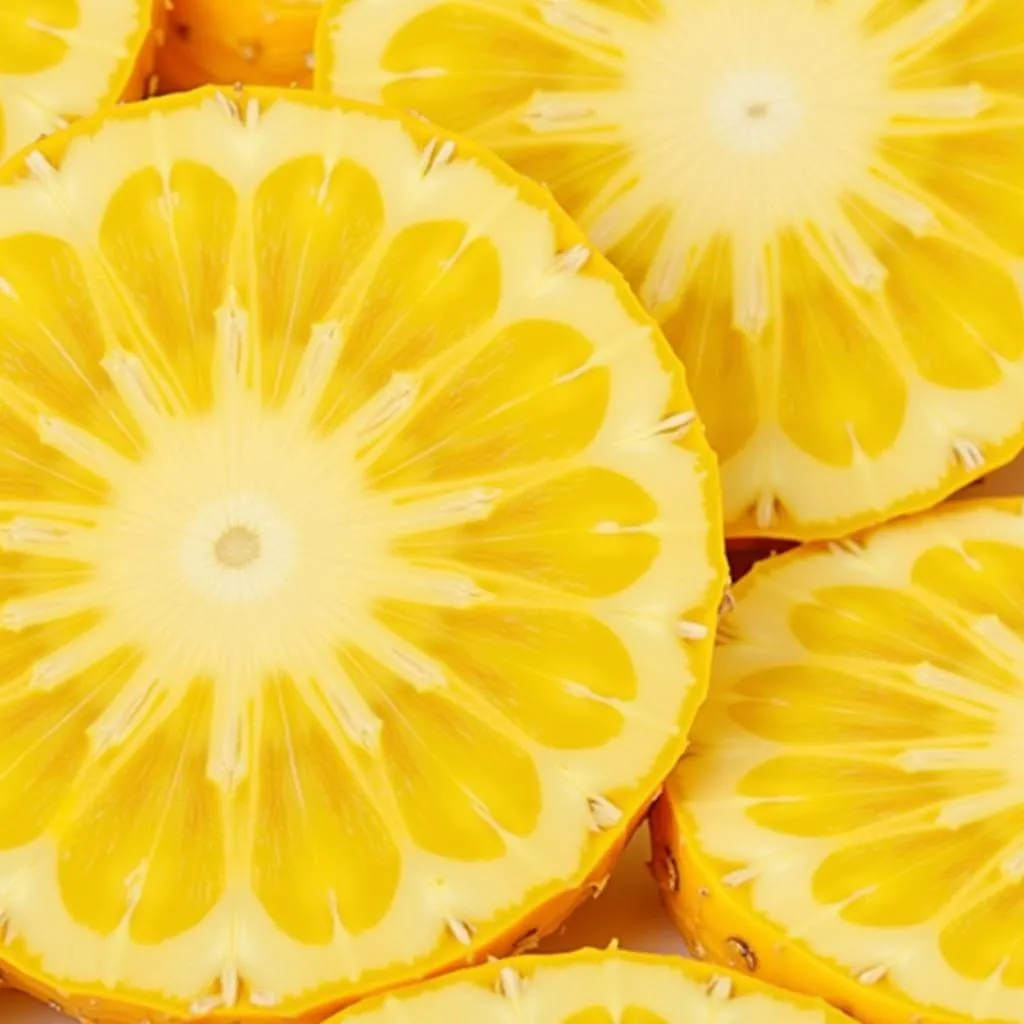 Pineapple slices on a plate