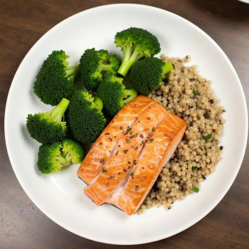 Plate of colorful food