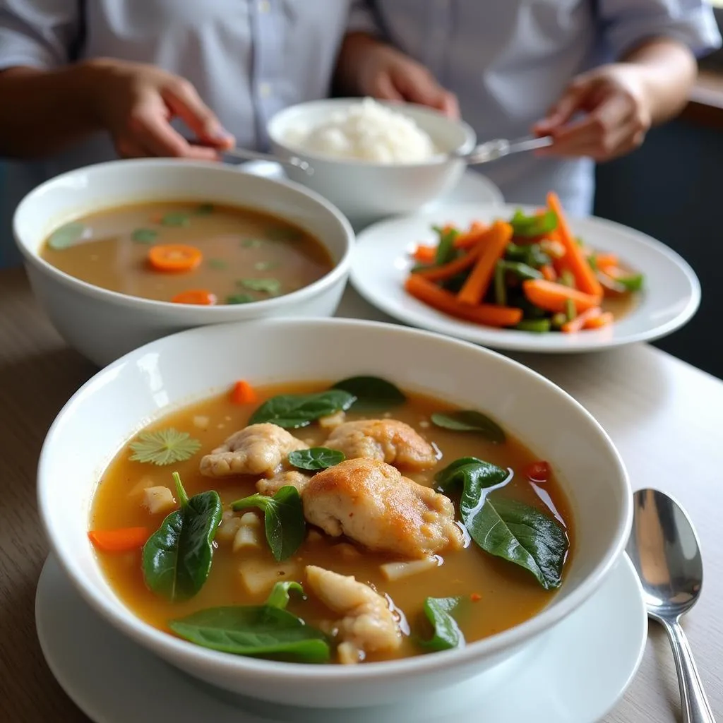 A nourishing meal for a new mother recovering from a C-section in Hanoi