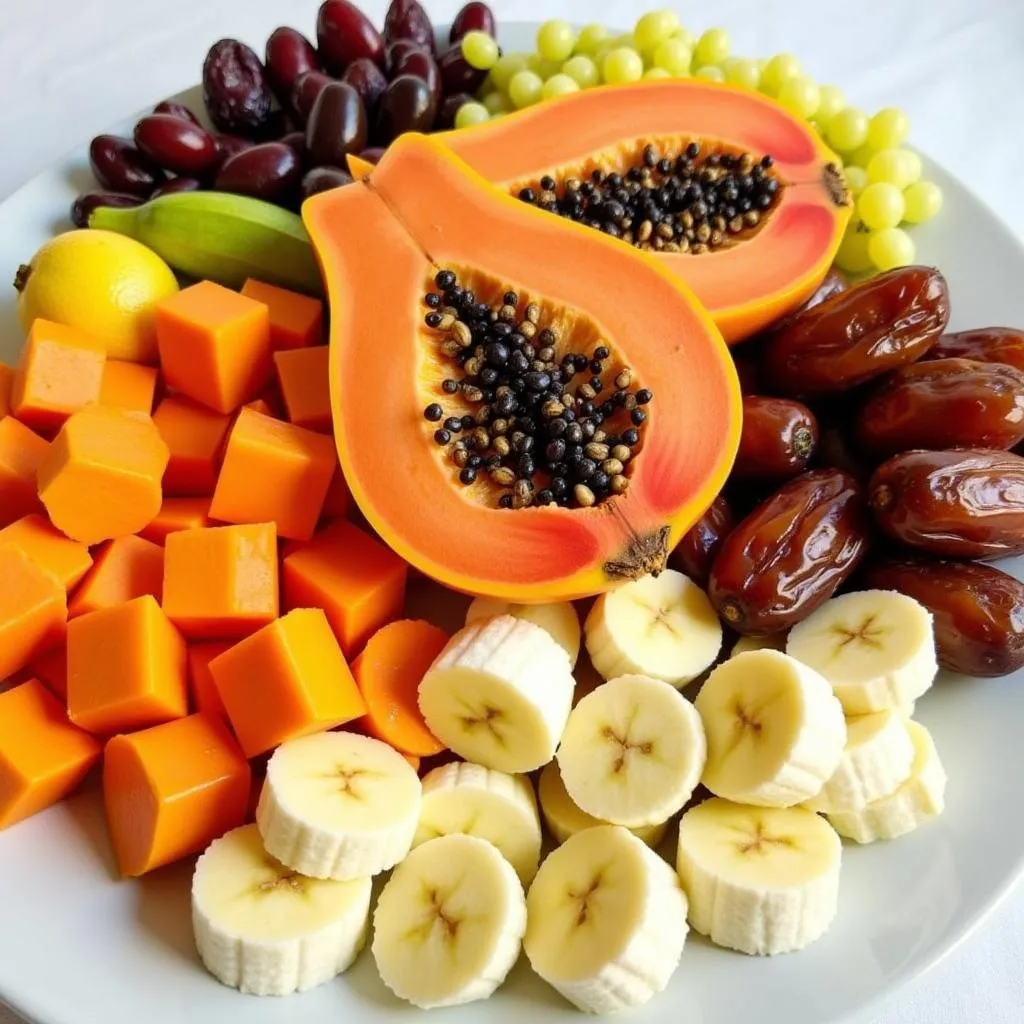 Postpartum-friendly fruits platter