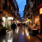 Tourists enjoying a safe and vibrant neighborhood in Lima