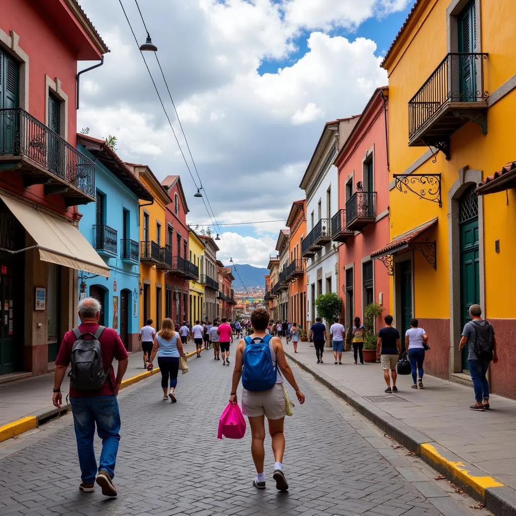 Oaxaca City Street Scene