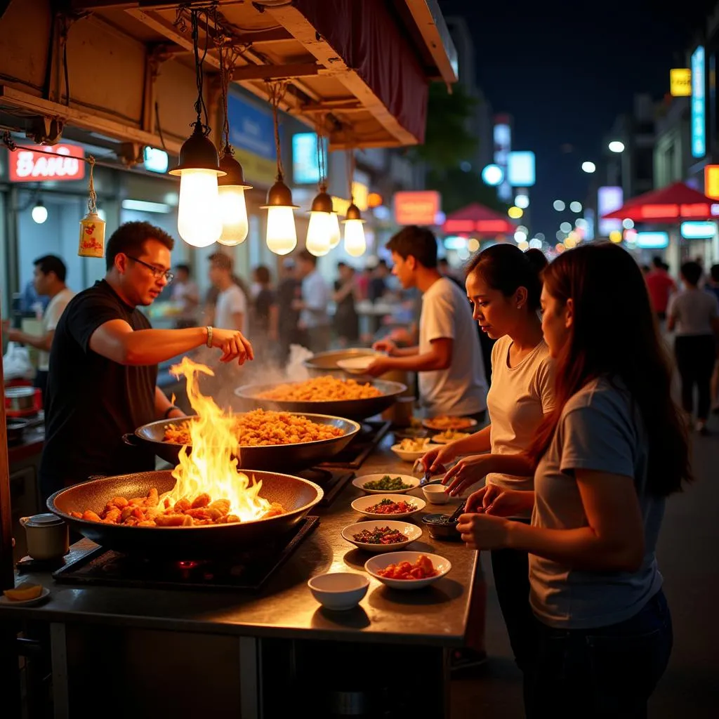 Saigon Night Street Food Scene