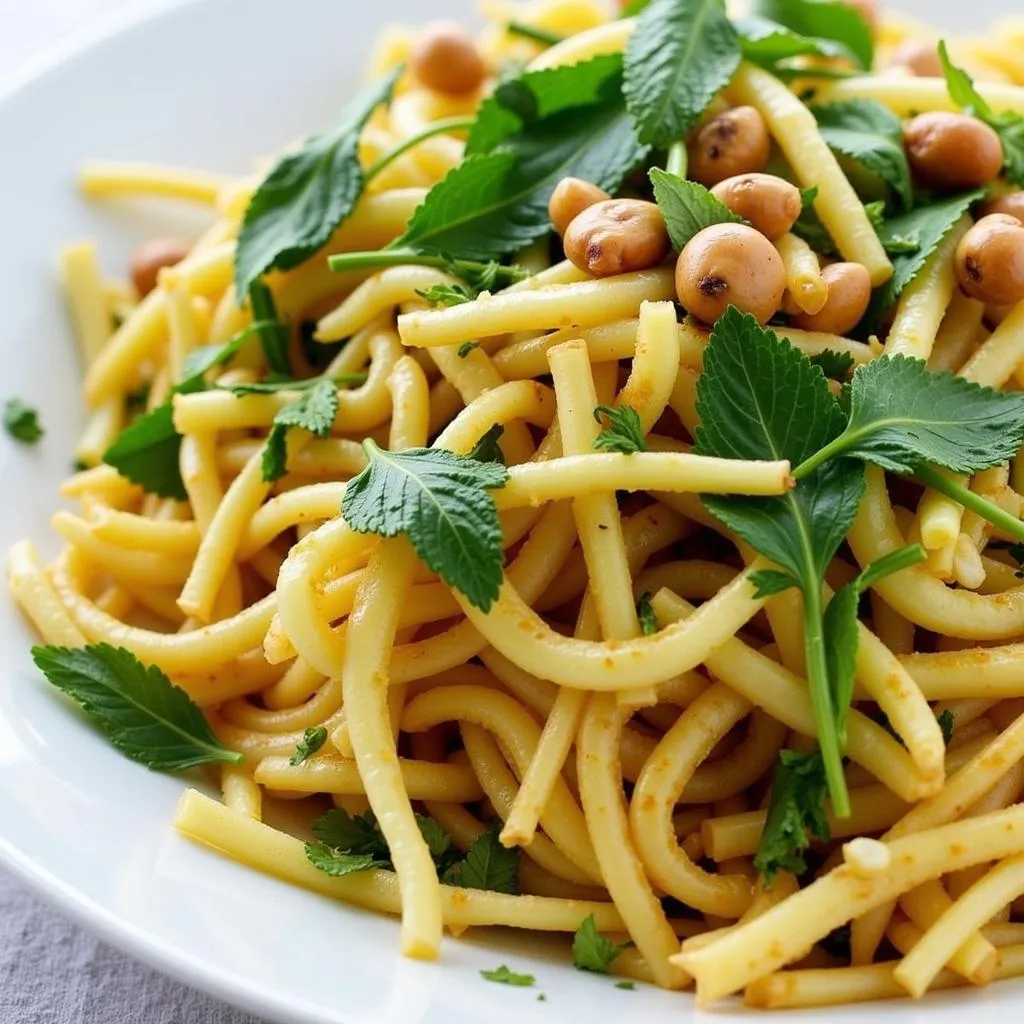 Savory Banana Blossom Salad with Herbs and Peanuts