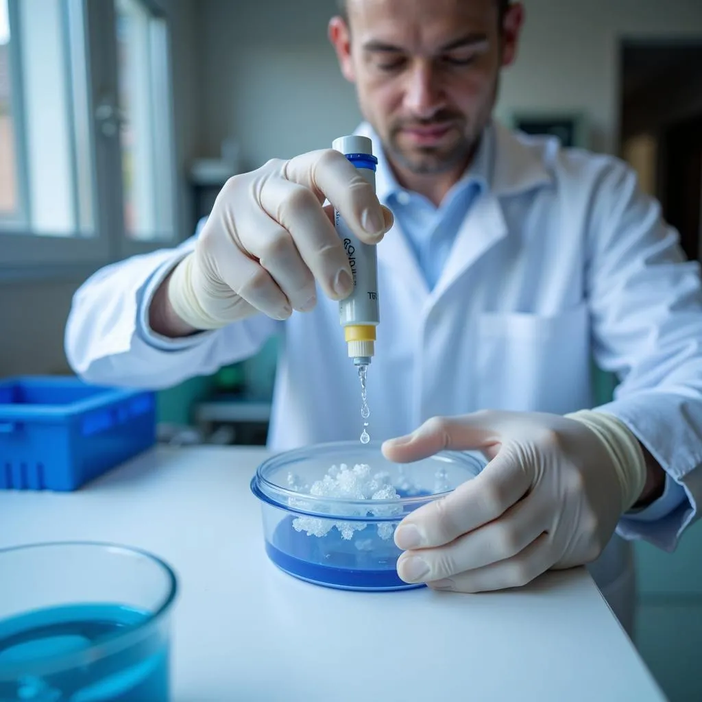 Scientist Working with Plasmids