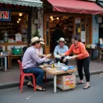 Phone card vendors in Hanoi