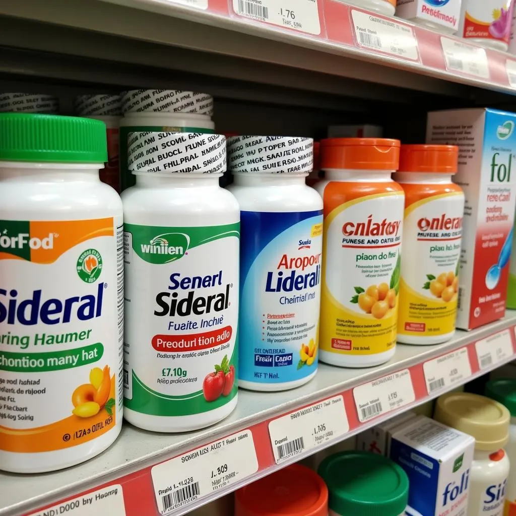 Sideral Folic on Pharmacy Shelf