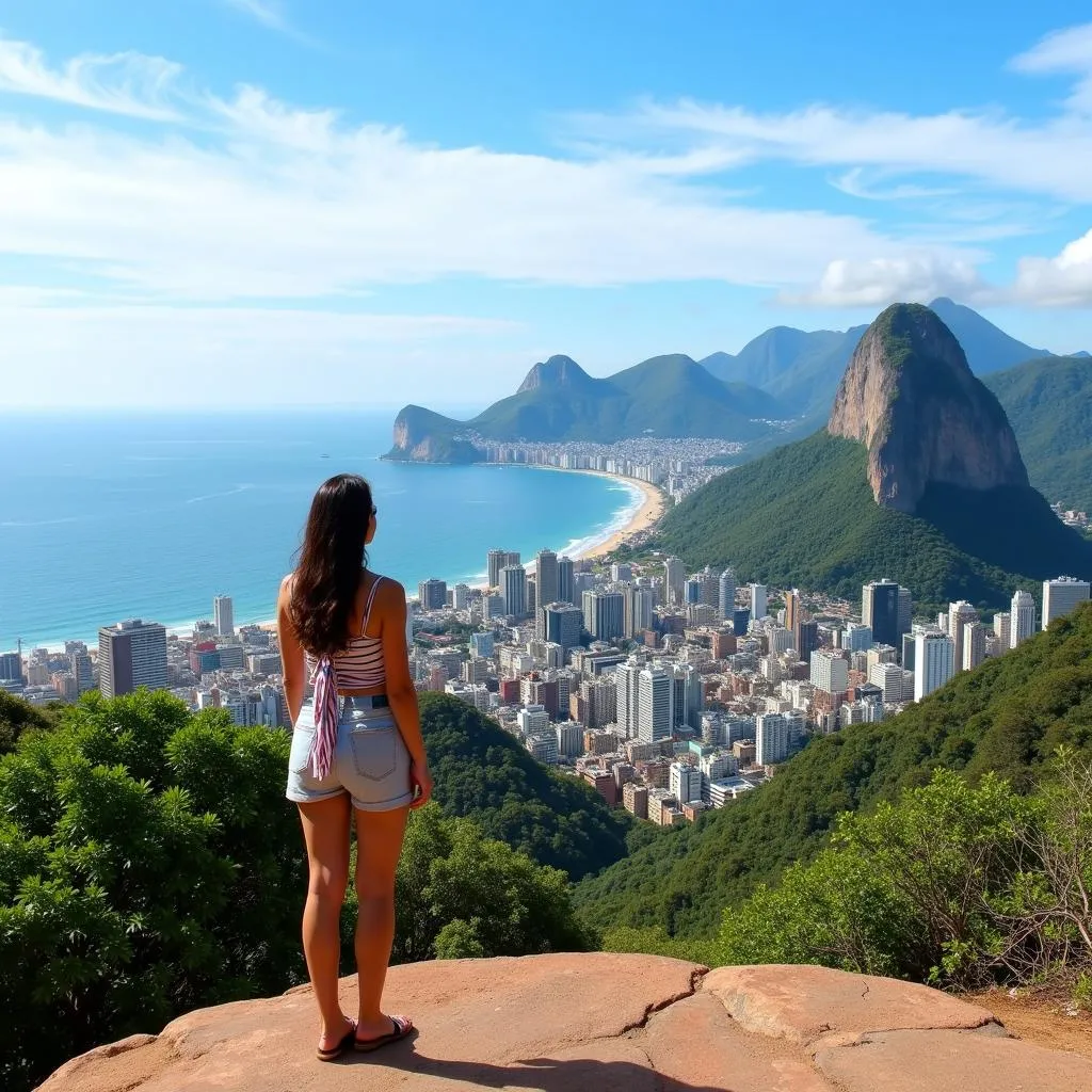 Solo female traveller exploring Brazil