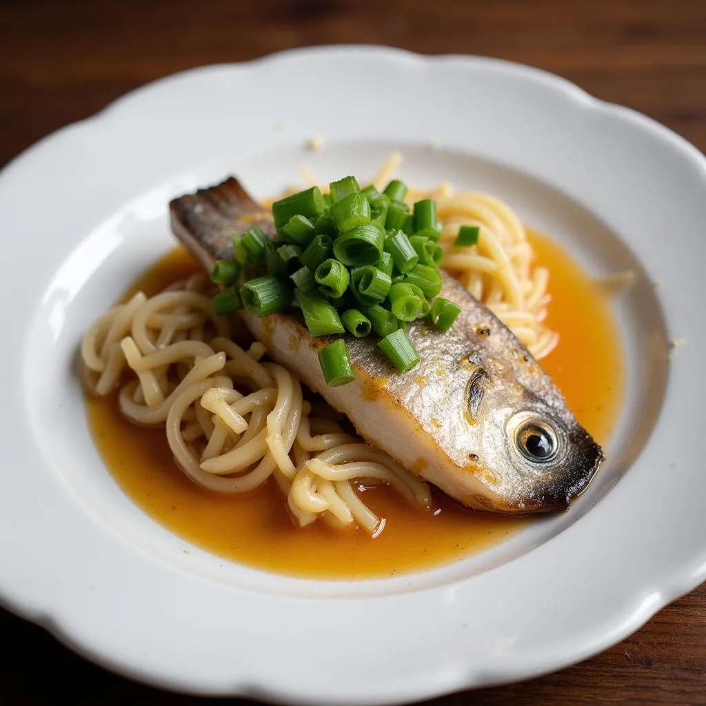 Steamed fish with ginger, a traditional Hanoian postpartum dish