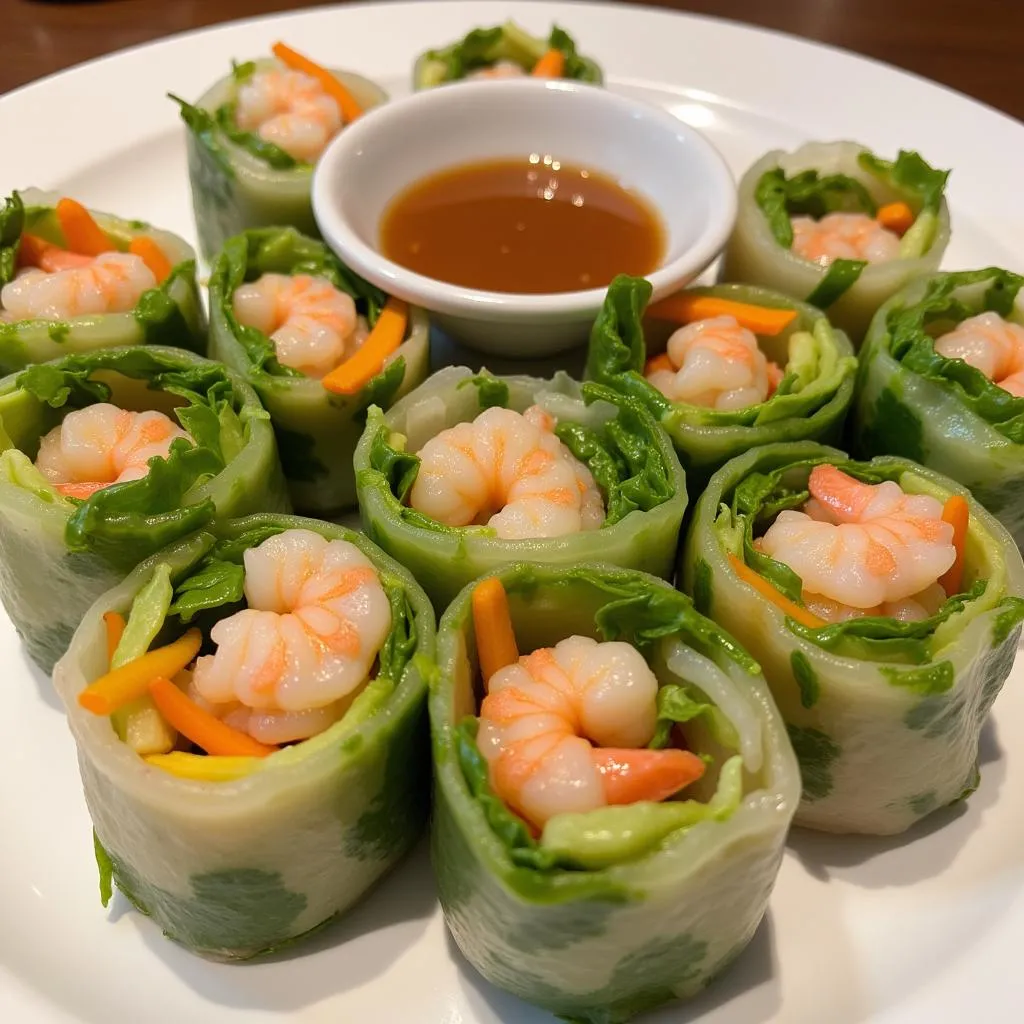 Fresh Summer Rolls in Hanoi