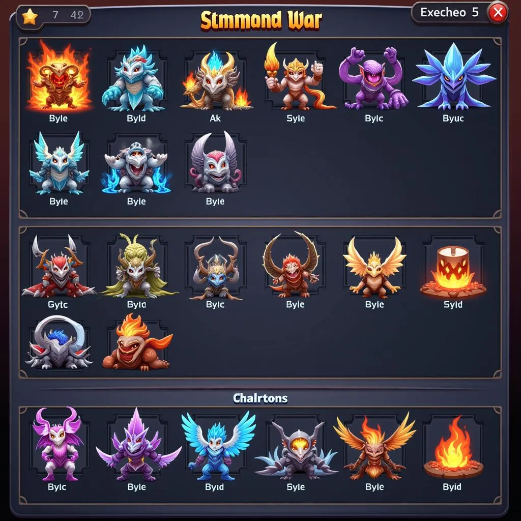 Summoner War Monster Selection