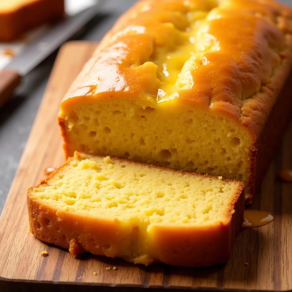 Sweet Cornbread Loaf with Honey Glaze