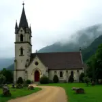 Tam Dao Stone Church in the Mist