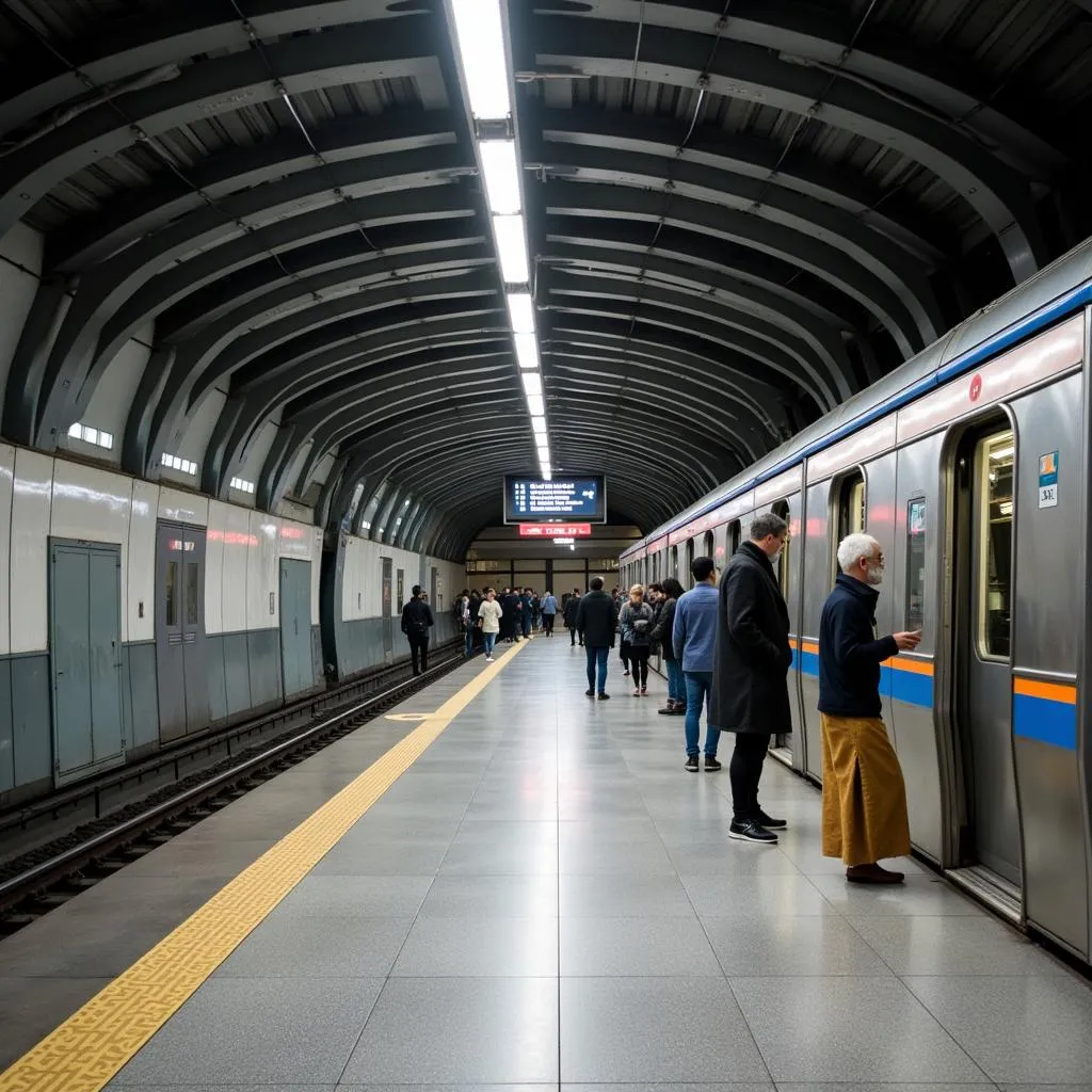 Modern Metro Station in Tehran