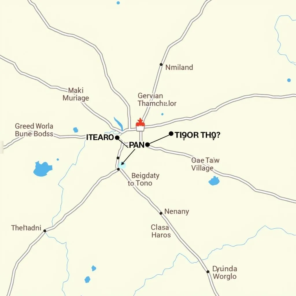 Map of Thach That Stone Carving Village location