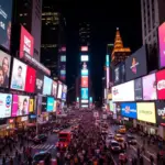 Times Square at night