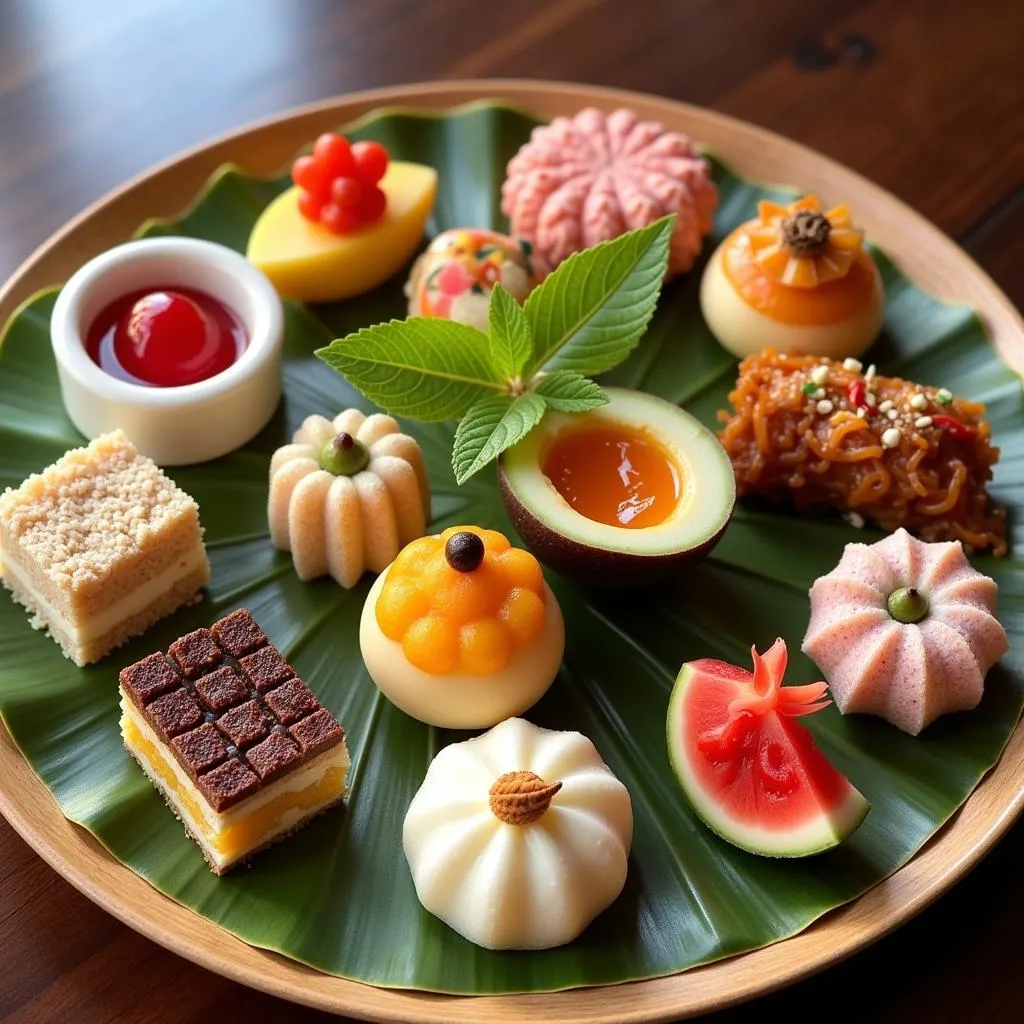 Traditional Khmer dessert platter