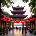 Tran Quoc Pagoda during Tet Festival