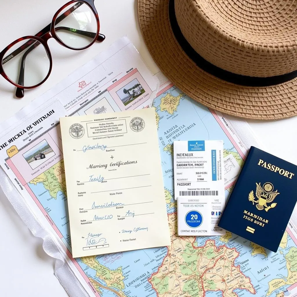 Travel Essentials: Passport and Marriage Certificate 