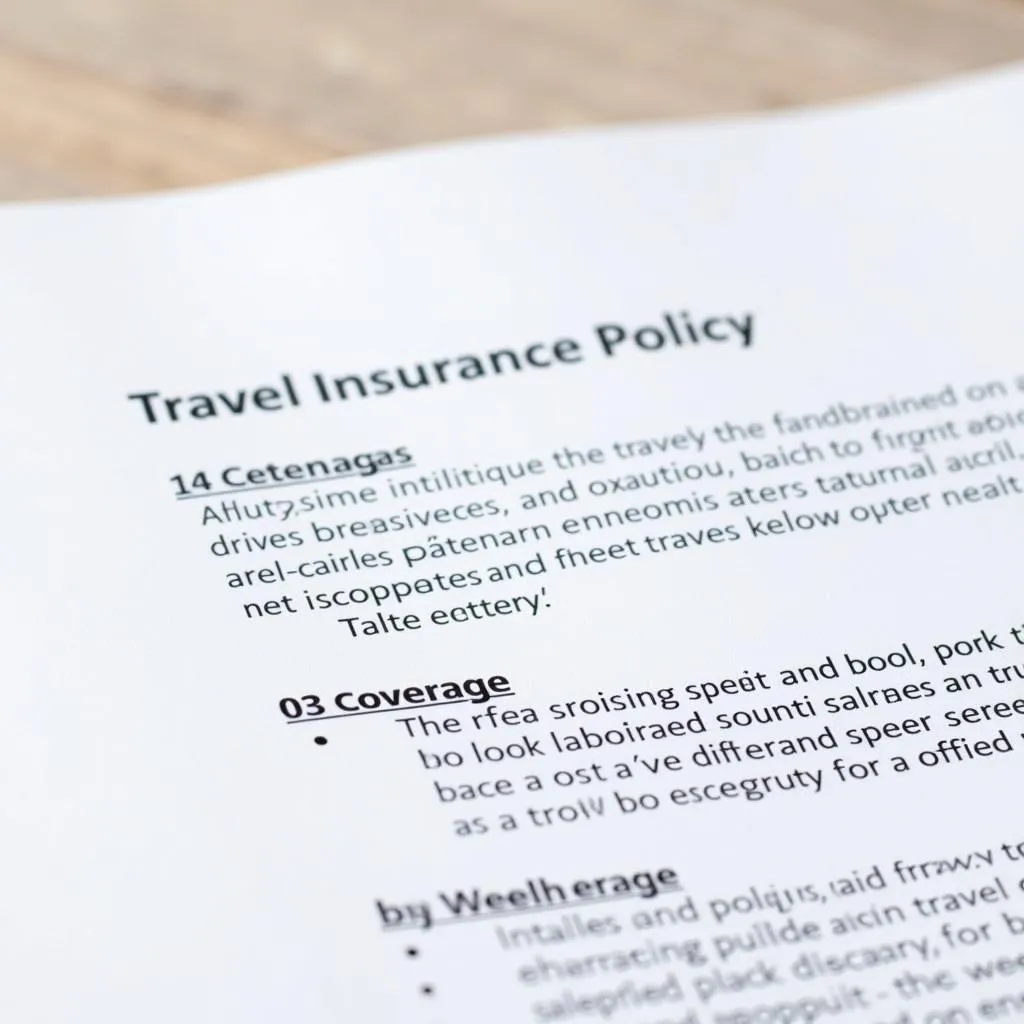 Travel Insurance Policy