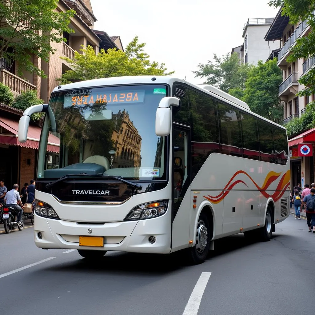 TRAVELCAR bus in Hanoi Old Quarter