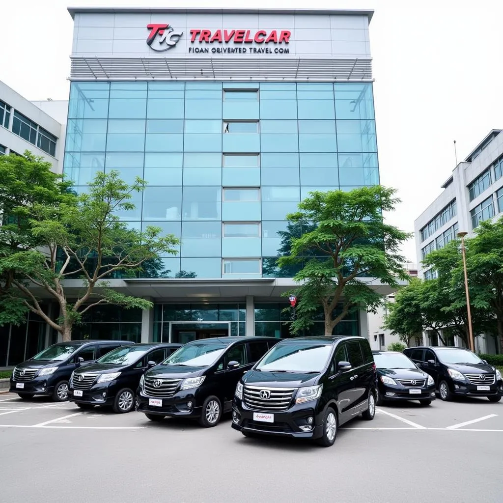 a-fleet-of-modern-limousines-and-vans-parked-in-front-of-the-travelcar-office-in-hanoi