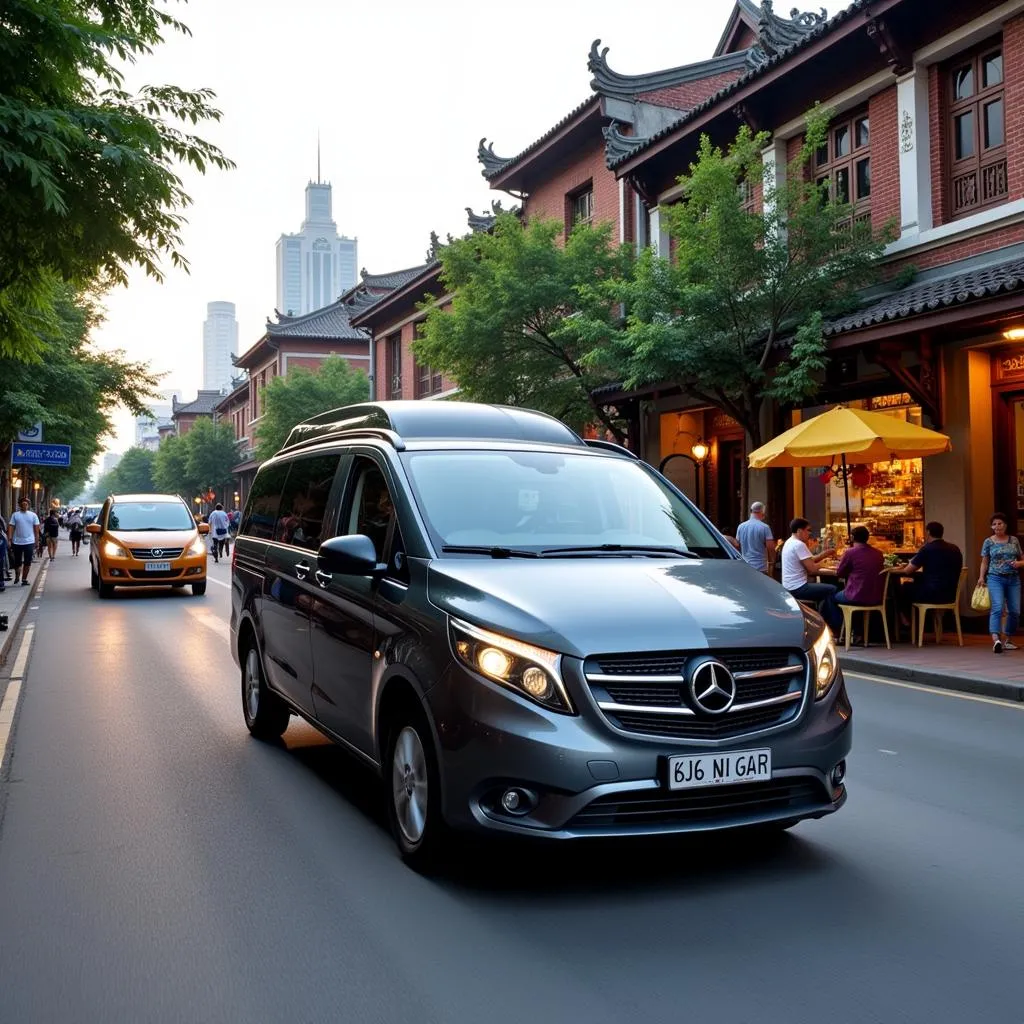 TravelCar Van in Hanoi Street