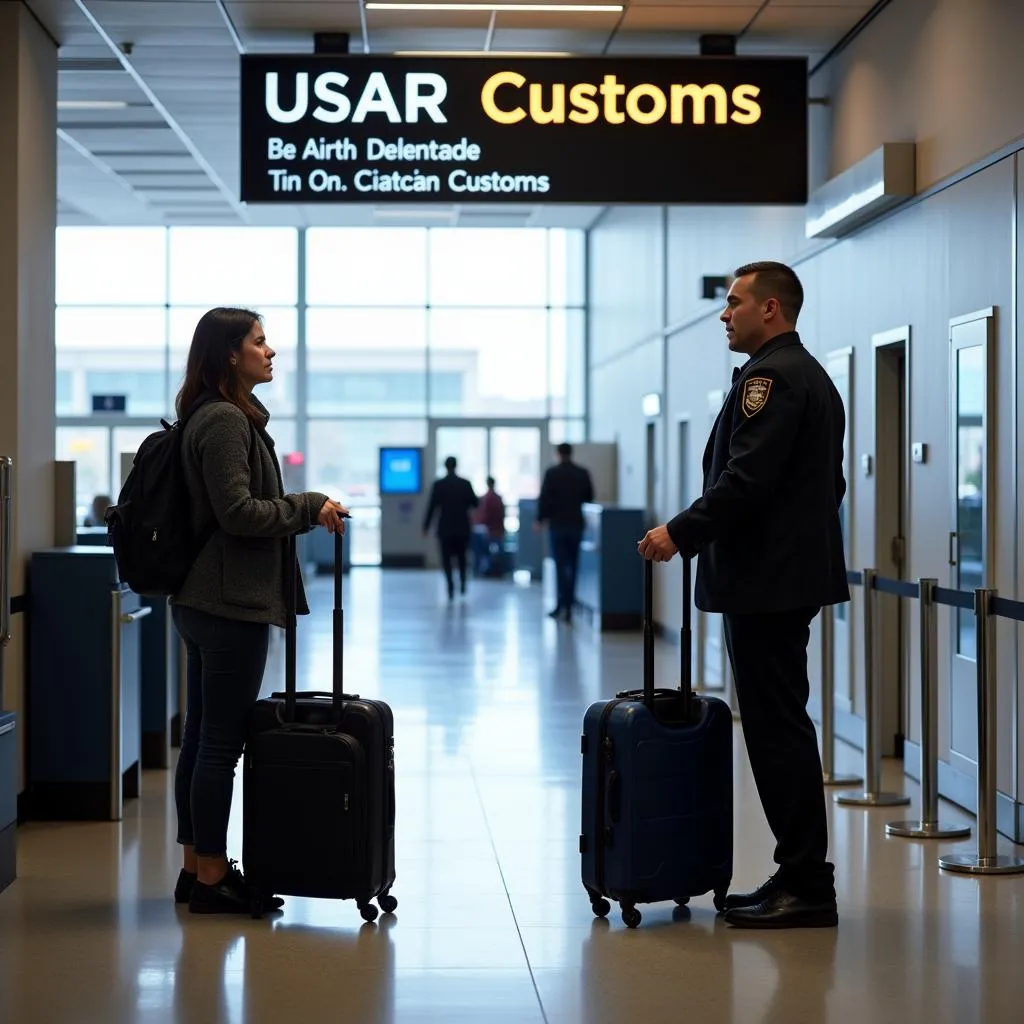 Traveler at US Customs