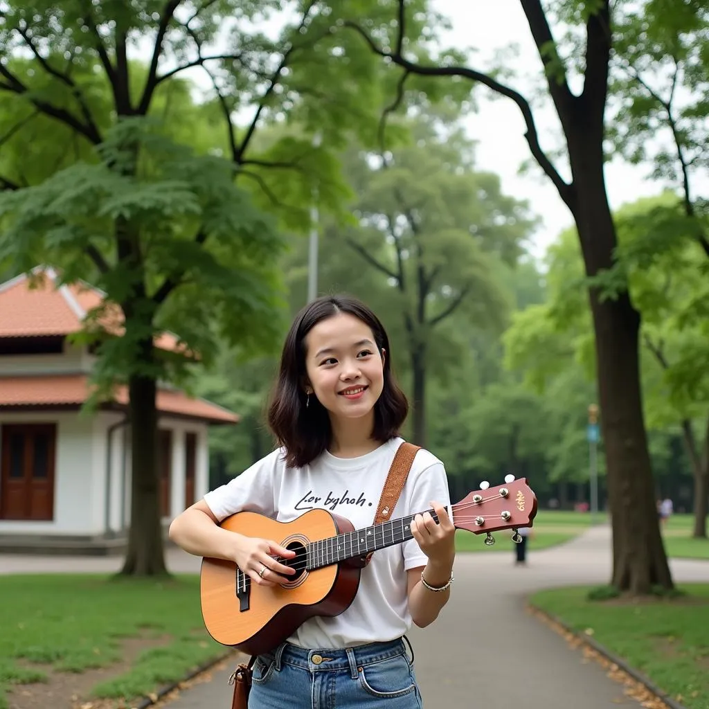 Ukulele Player in Hanoi