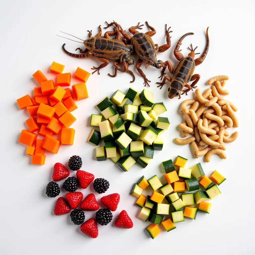 Assortment of Lizard Food