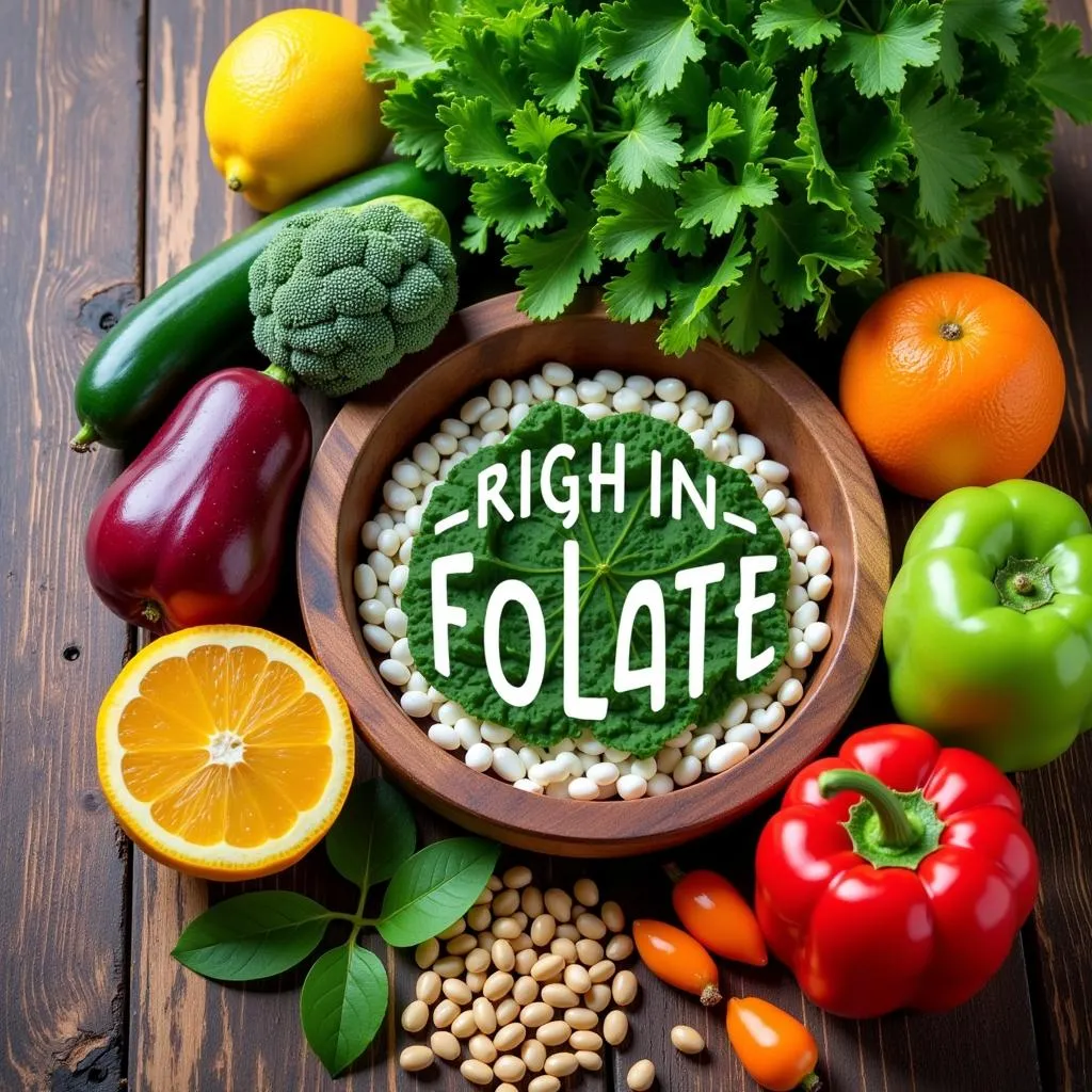 Assortment of Folate-Rich Foods