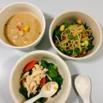 Assortment of Vietnamese baby food in bowls