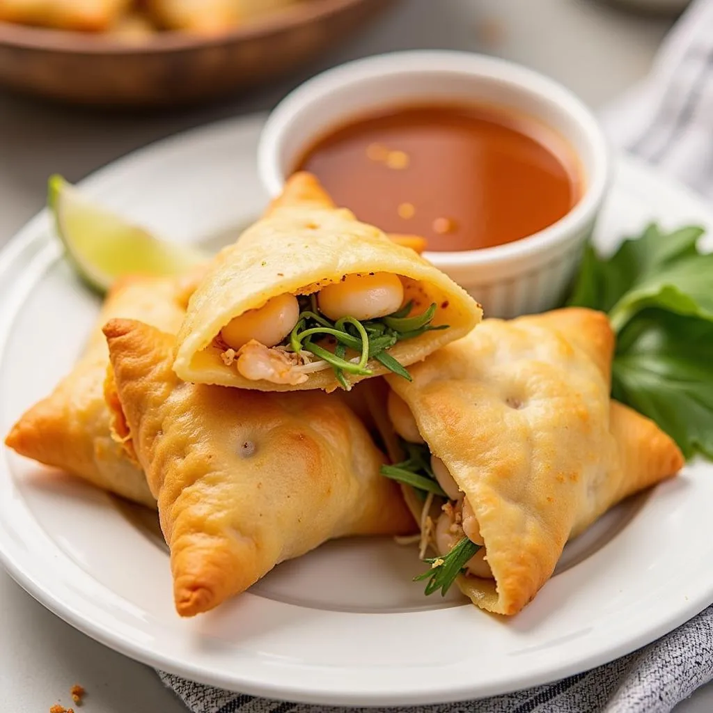 Vietnamese Banh Xeo with Dipping Sauce