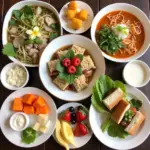 Vietnamese breakfast spread for diabetes management