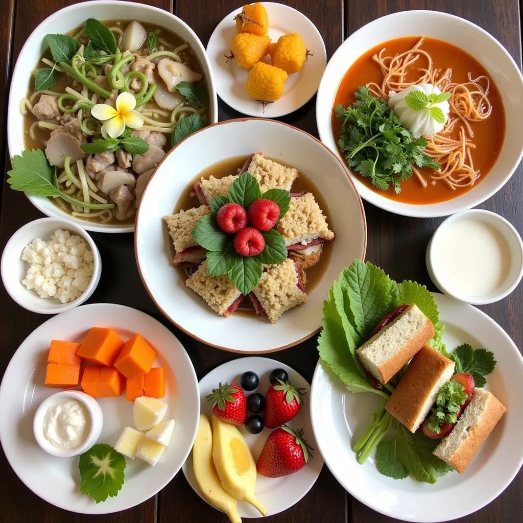 Vietnamese breakfast spread for diabetes management