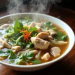 A bowl of Vietnamese chicken pho