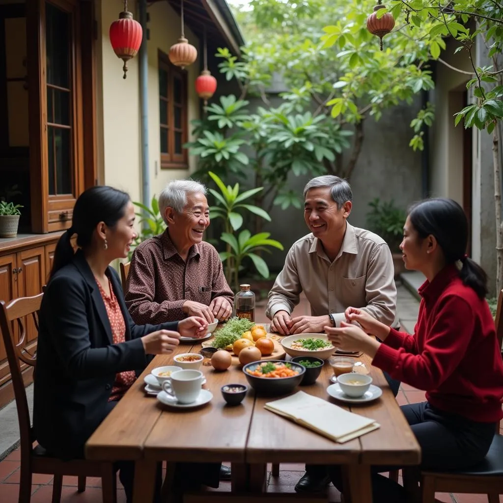 Vietnamese Family Gathering in Hanoi