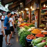 Vibrant Vietnamese Food Market