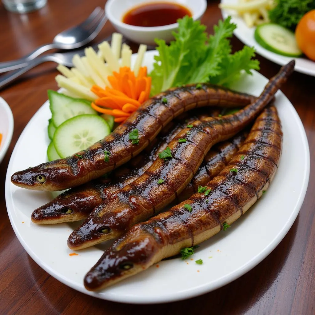 Vietnamese grilled eel