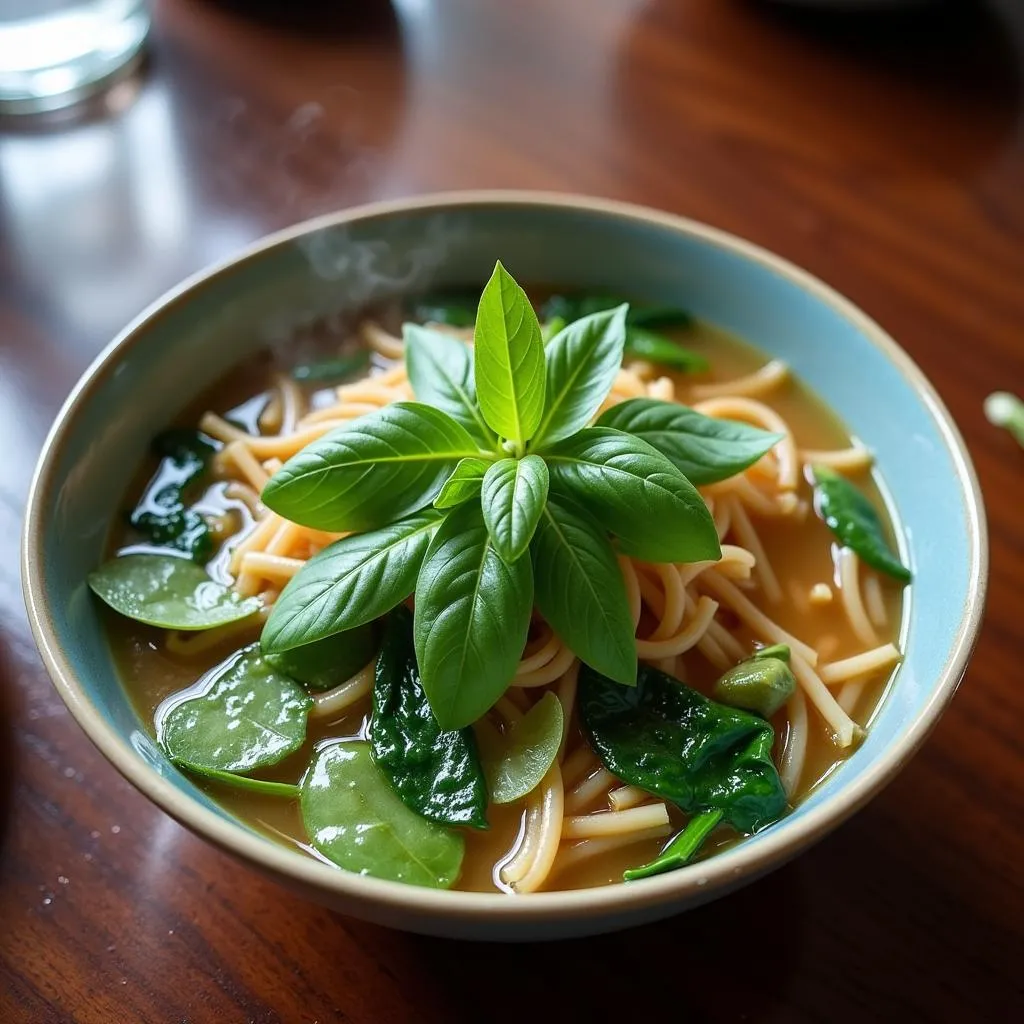 Vietnamese Turmeric Duck Soup with Fresh Herbs