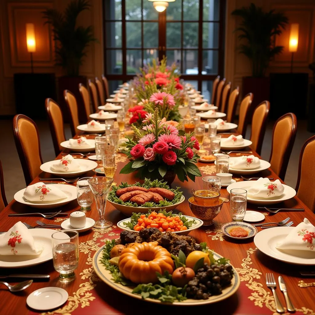 Vietnamese Wedding Banquet Table Setting