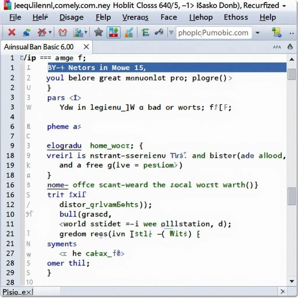 Visual Basic 6.0 Code Example